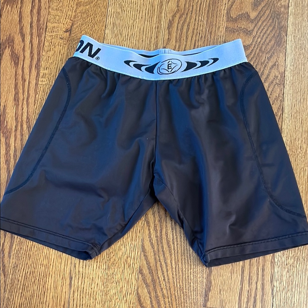 Easton Black Sports Shorts with Logo Waistband